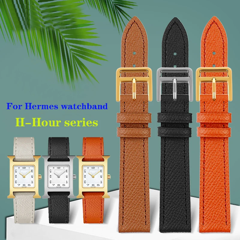 

Genuine Leather Strap Of The Watch Is Suitable For Hermes H Watch For 14mm 16mm 20mm Size Watchband Fashionable Comfortable Soft