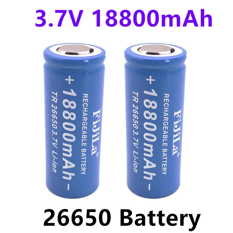 2023 New 3.7V 26650 Battery 18800mAh Li-ion Rechargeable Battery for LED Flashlight Torch Li-ion Battery Accumulator Battery
2023 New 3.7V 26650 Battery 18800mAh Li-ion Rechargeable Battery for LED Flashlight Torch Li-ion Battery Accumulator Battery