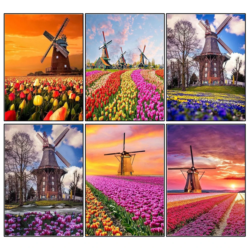 Diamond Painting New Flower Landscape 5D DIY Diamond Embroidery Cross Stitch Windmill Mosaic Decor For Home
Diamond Painting New Flower Landscape 5D DIY Diamond Embroidery Cross Stitch Windmill Mosaic Decor For Home