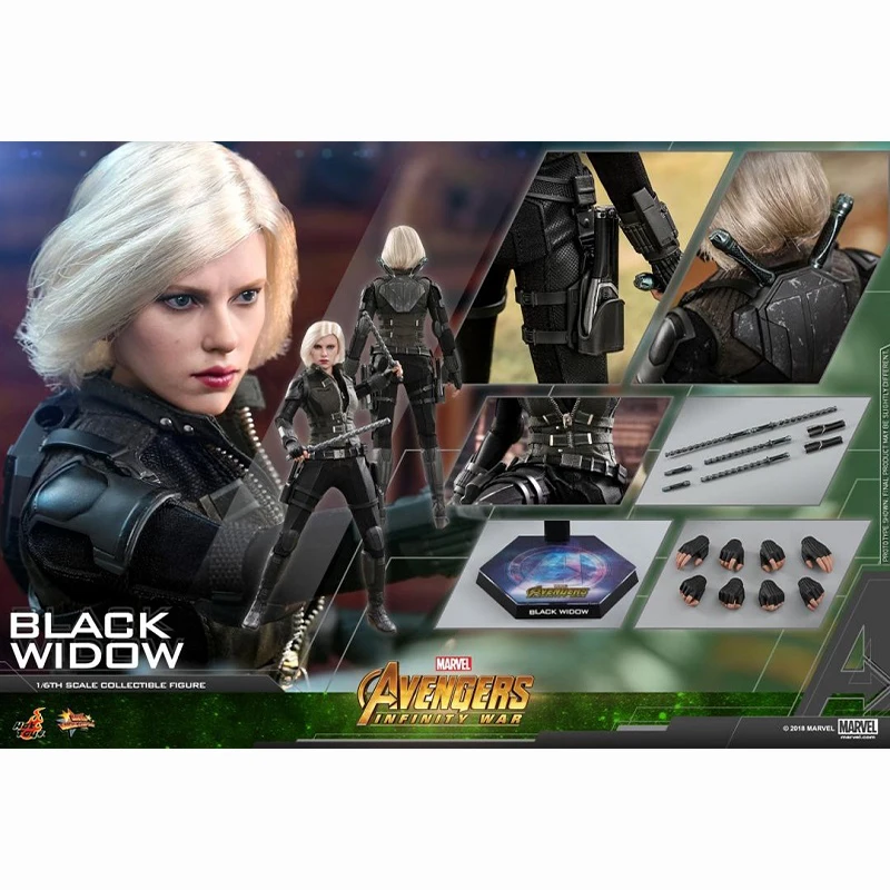 

Genuine Hottoys HT 1/6 Black Widow 6.0 MMS460 Avengers: Infinity War AVG3 Marvel Anime Action Figures Collection Model Toys