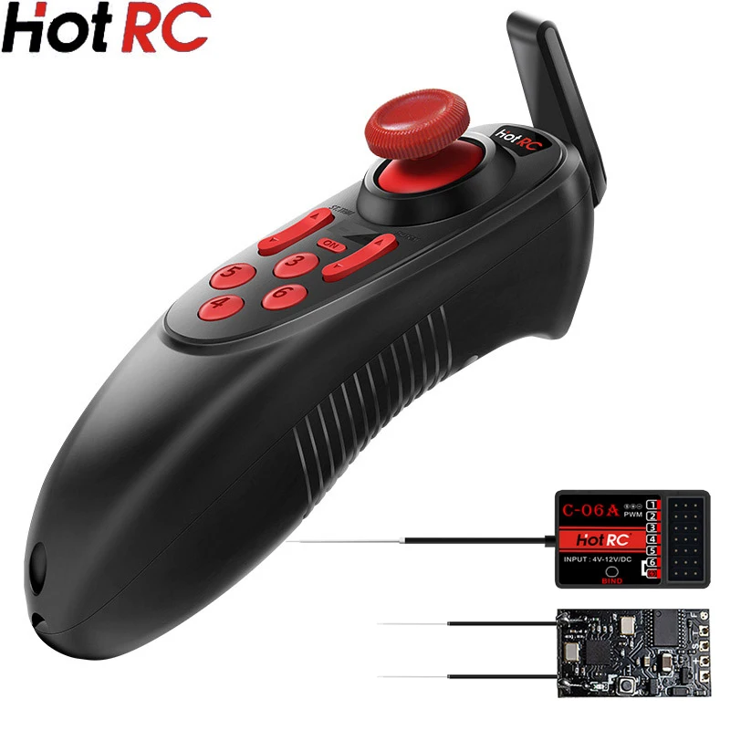 

HOTRC DS-600 DS600 CH 2.4GHz FHSS Radio System Transmitter Remote Controller DS600 PWM GFSK 6CH /SUBS Receiver For RC Boat