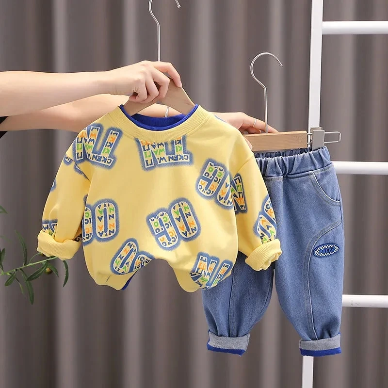 Children's Sweater Suit Spring and Autumn New Boy Long-sleeved Top Pants Two-piece Set Toddler Baby Clothes Set 0 2 4 5Y
Children's Sweater Suit Spring and Autumn New Boy Long-sleeved Top Pants Two-piece Set Toddler Baby Clothes Set 0 2 4 5Y