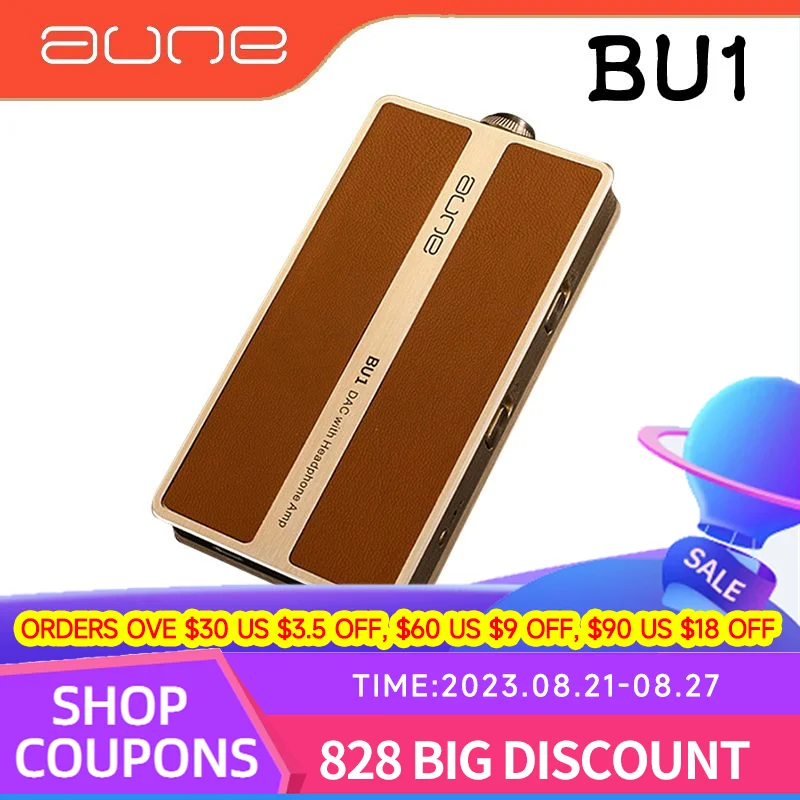 

AUNE BU1 Fully Discrete Portable DAC Headphone Amplifier USB Decoding 32Bit/768k DSD Phone Hifi Player Active Audio Speaker Amp