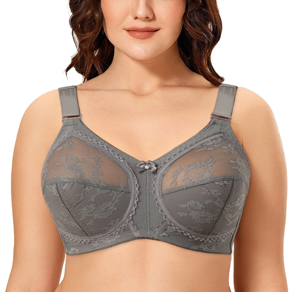 Ultra Thin Wireless Plus Size Lace Bra Women Unlined Full Coverage Adjusted-straps White Big Minimizer Bras D E F G H I
Ultra Thin Wireless Plus Size Lace Bra Women Unlined Full Coverage Adjusted-straps White Big Minimizer Bras D E F G H I