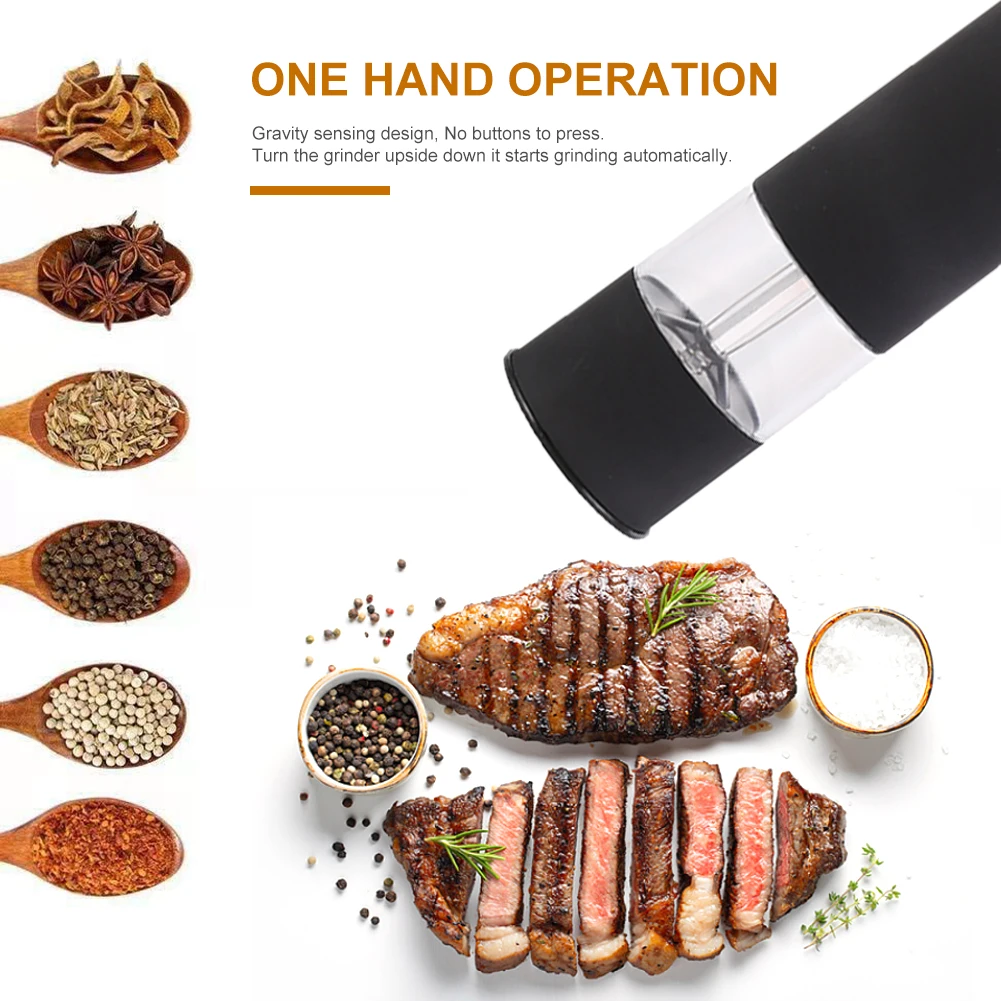 Electric Pepper and Salt Grinder Automatic Pepper Mill Ceramic Burr Battery Operated for Home Restaurant Kitchen Tool Seasoning
Electric Pepper and Salt Grinder Automatic Pepper Mill Ceramic Burr Battery Operated for Home Restaurant Kitchen Tool Seasoning