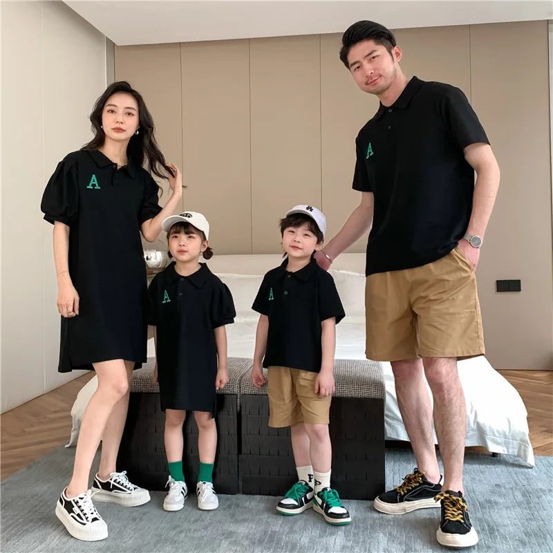 Summer Family Couple Clothes Mother And Daugther Matching Dress Men's Polo Shirt Dad Son Shirt Father Boy Combination Clothing
Summer Family Couple Clothes Mother And Daugther Matching Dress Men's Polo Shirt Dad Son Shirt Father Boy Combination Clothing