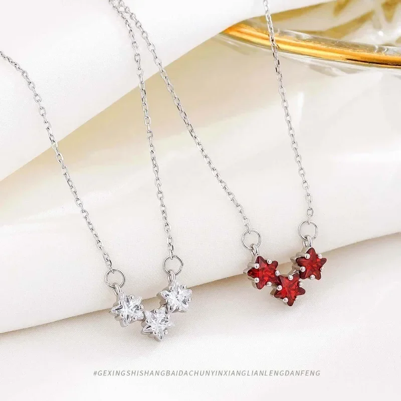 925 Sterling Silver Necklace for Women Men Red Diamond Chain High Quality Original Versatile Star Sand Jewelry Christmas 2023
925 Sterling Silver Necklace for Women Men Red Diamond Chain High Quality Original Versatile Star Sand Jewelry Christmas 2023