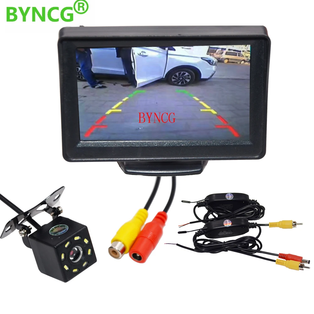 BYNCG Car Parking System Kit 4.3" TFT LCD Color Rearview Display Monitor Waterproof Reversing Backup Wireless Rear View Camera
BYNCG Car Parking System Kit 4.3" TFT LCD Color Rearview Display Monitor Waterproof Reversing Backup Wireless Rear View Camera
