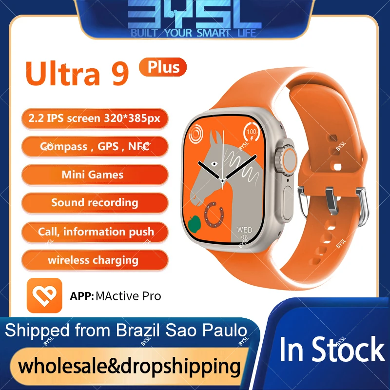 2023 Series 9 Smart Watch Ultra 9 Plus 2.2" Call Smartwatch Compass Wireless Charge NFC Siri Men Sport Watch Women PK W69 DT8 U9
2023 Series 9 Smart Watch Ultra 9 Plus 2.2" Call Smartwatch Compass Wireless Charge NFC Siri Men Sport Watch Women PK W69 DT8 U9