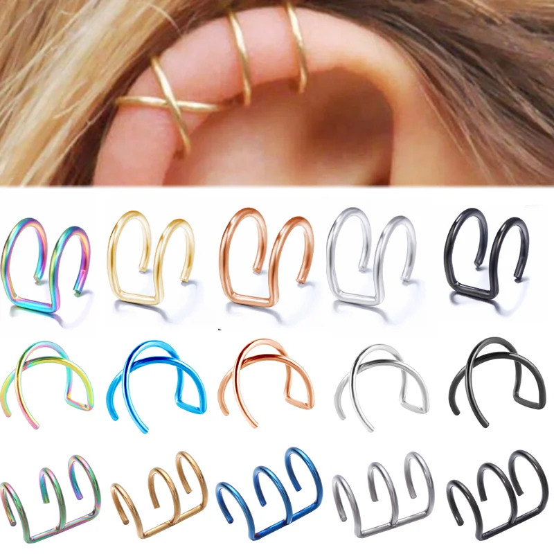 Gofei Brand 2PCS Stainless Steel Fake Ear Piercing Cartilage Earring Set Clip On Fake Tragus Earring Ear Earings No Piercing
Gofei Brand 2PCS Stainless Steel Fake Ear Piercing Cartilage Earring Set Clip On Fake Tragus Earring Ear Earings No Piercing