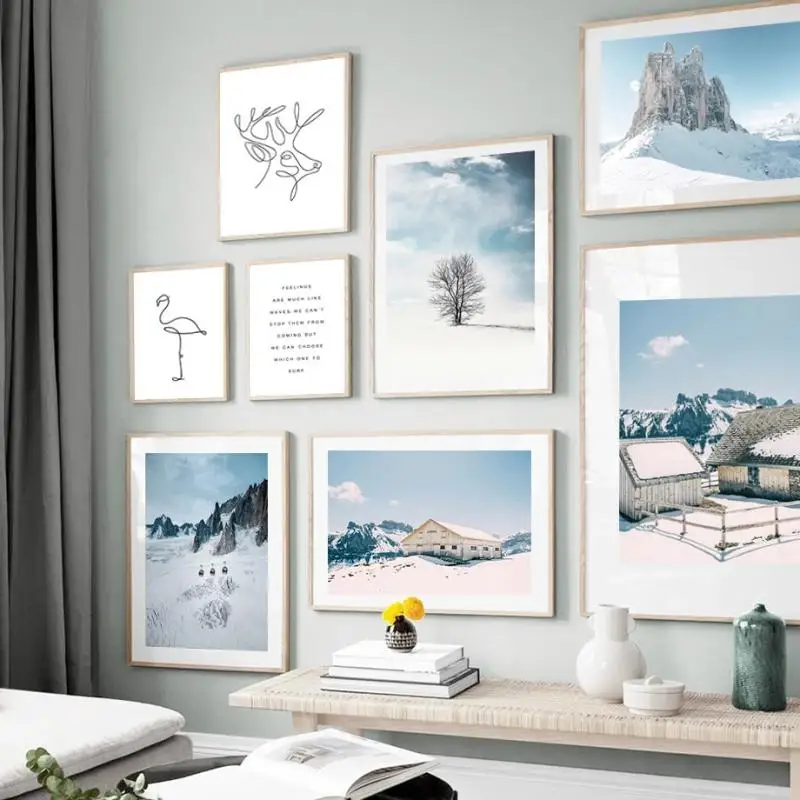 Nordic Poster and Print Tree Mountain House Cable Car Snow Landscape Deer Flamingo Line Drawing Canvas Painting Home Decor Mural
Nordic Poster and Print Tree Mountain House Cable Car Snow Landscape Deer Flamingo Line Drawing Canvas Painting Home Decor Mural