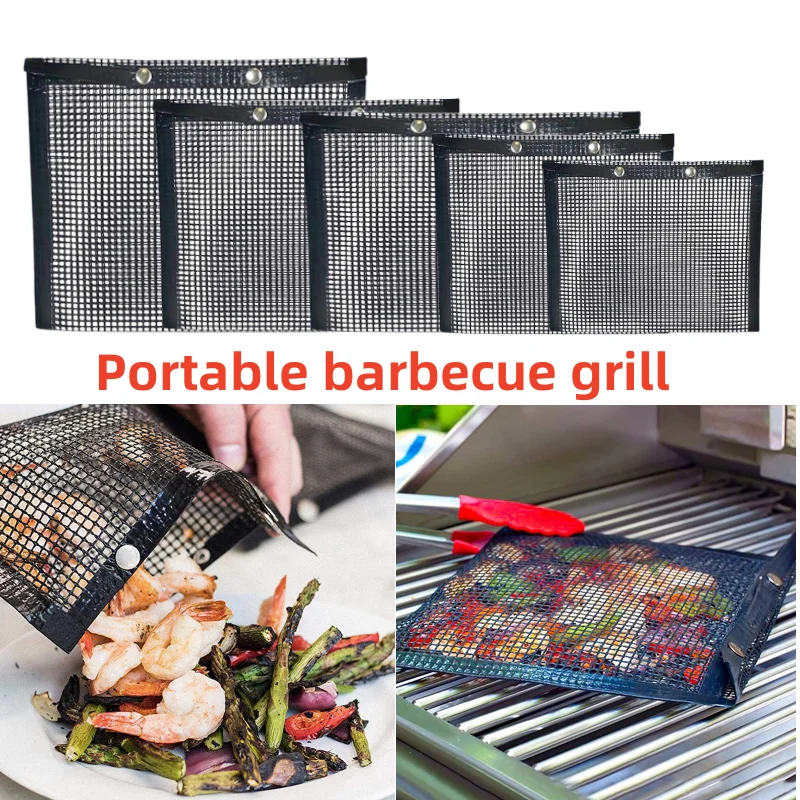Muti-size BBQ Grill Mesh Bag Portable Reusable Non-stick Barbecue Baking Net Outdoor Picnic Camping Cooking Tools
Muti-size BBQ Grill Mesh Bag Portable Reusable Non-stick Barbecue Baking Net Outdoor Picnic Camping Cooking Tools