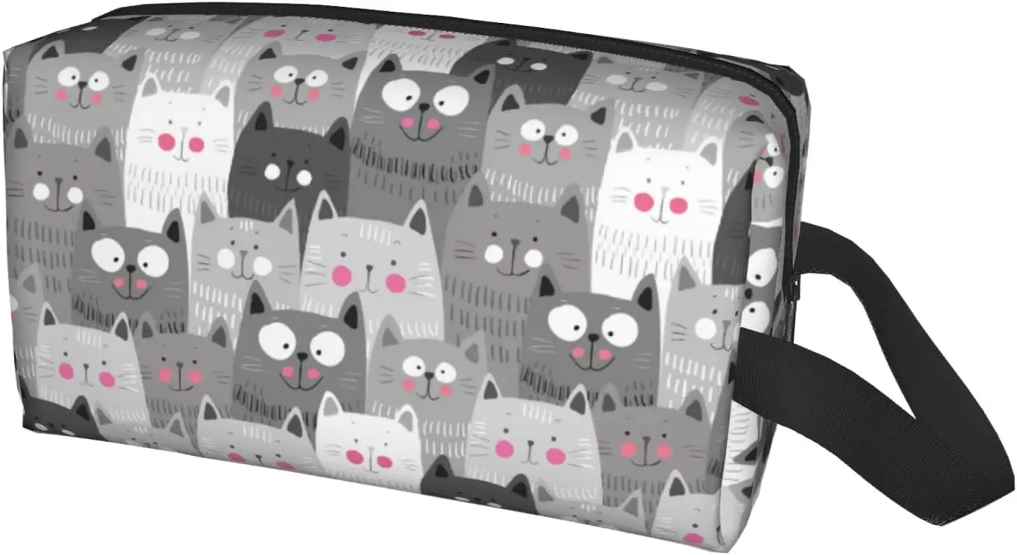 Cute Cartoon Cats Print Cosmetic Bags Large Capacity Travel Makeup Pouch Portable Travel Waterproof Toiletries Organizer Girl
Cute Cartoon Cats Print Cosmetic Bags Large Capacity Travel Makeup Pouch Portable Travel Waterproof Toiletries Organizer Girl