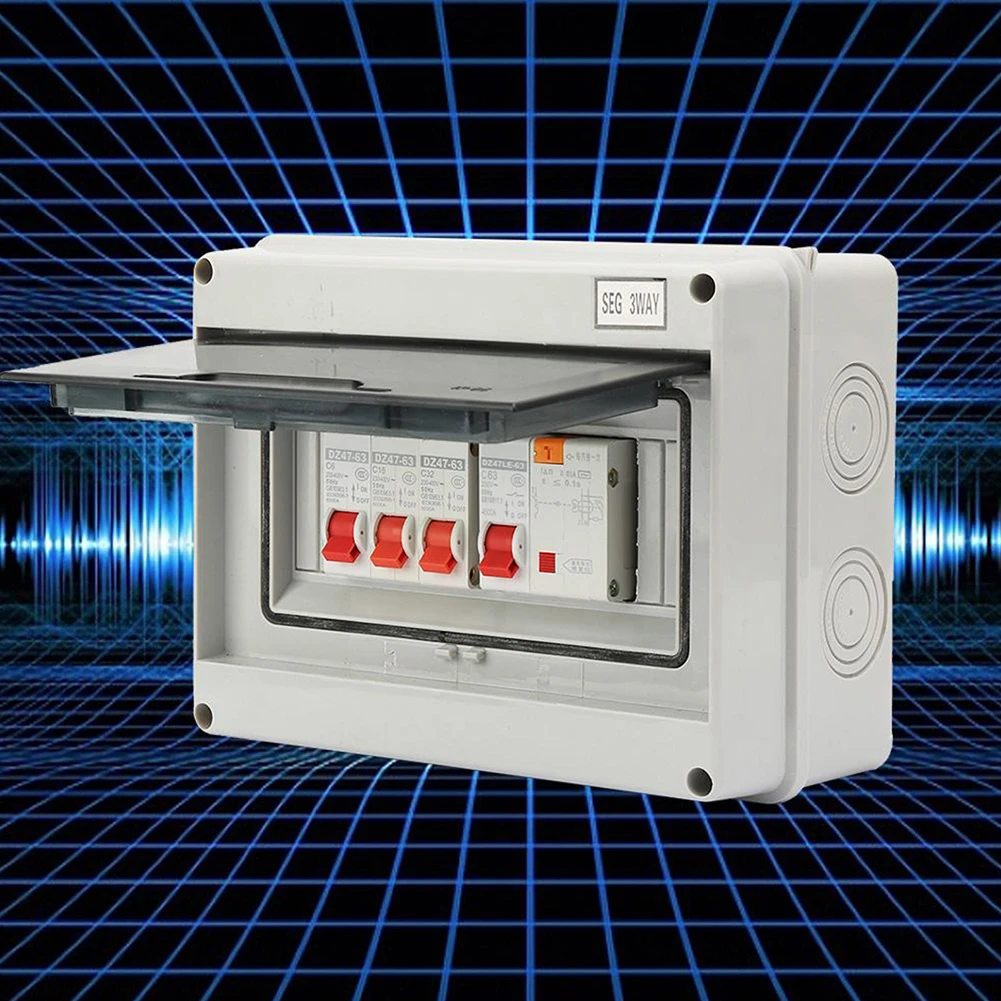 New Durable Circuit Breaker (6A+16A+32A) 1Pcs 230/400V 3way 63A 30mA RCD+3MCB Small Leakage Accessories Caravan
New Durable Circuit Breaker (6A+16A+32A) 1Pcs 230/400V 3way 63A 30mA RCD+3MCB Small Leakage Accessories Caravan