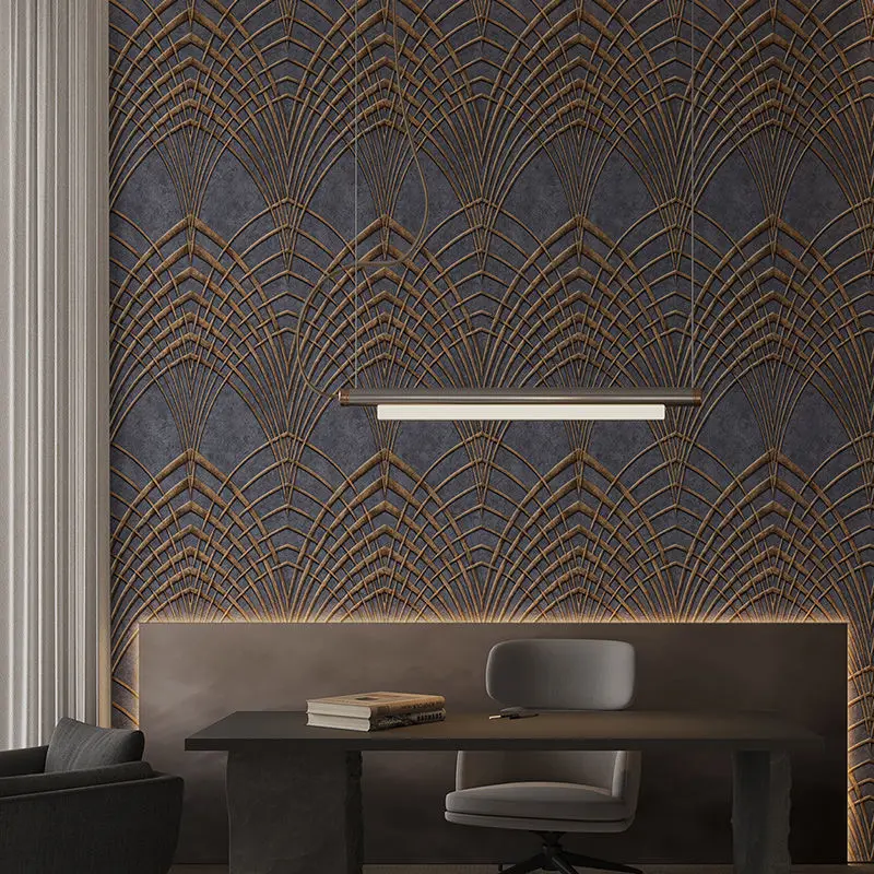 Copper Color Wallpaper Background Wall Wallpaper 3D Geometric Fan-shaped Bedroom Wallpaper Living Room Wallpaper Wear-resistant
Copper Color Wallpaper Background Wall Wallpaper 3D Geometric Fan-shaped Bedroom Wallpaper Living Room Wallpaper Wear-resistant