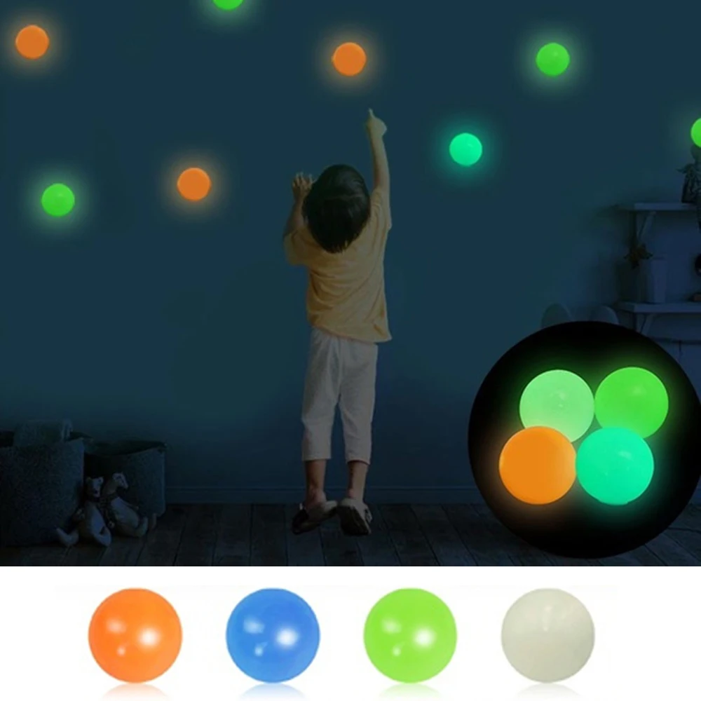 4PCS Fluorescence Luminous Sticky Ball 4.5cm Glowing Stress Ball Home Party Decoration Kids Children Gift Event Supplies
4PCS Fluorescence Luminous Sticky Ball 4.5cm Glowing Stress Ball Home Party Decoration Kids Children Gift Event Supplies