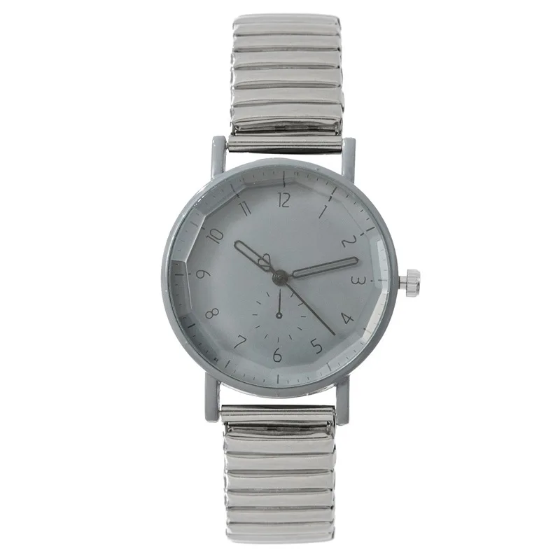 

Women Fashion Simple Digital Design Quartz Watch Casual Stainless Steel Stretch Buckleless Strap Ladies Clock Dress Watches