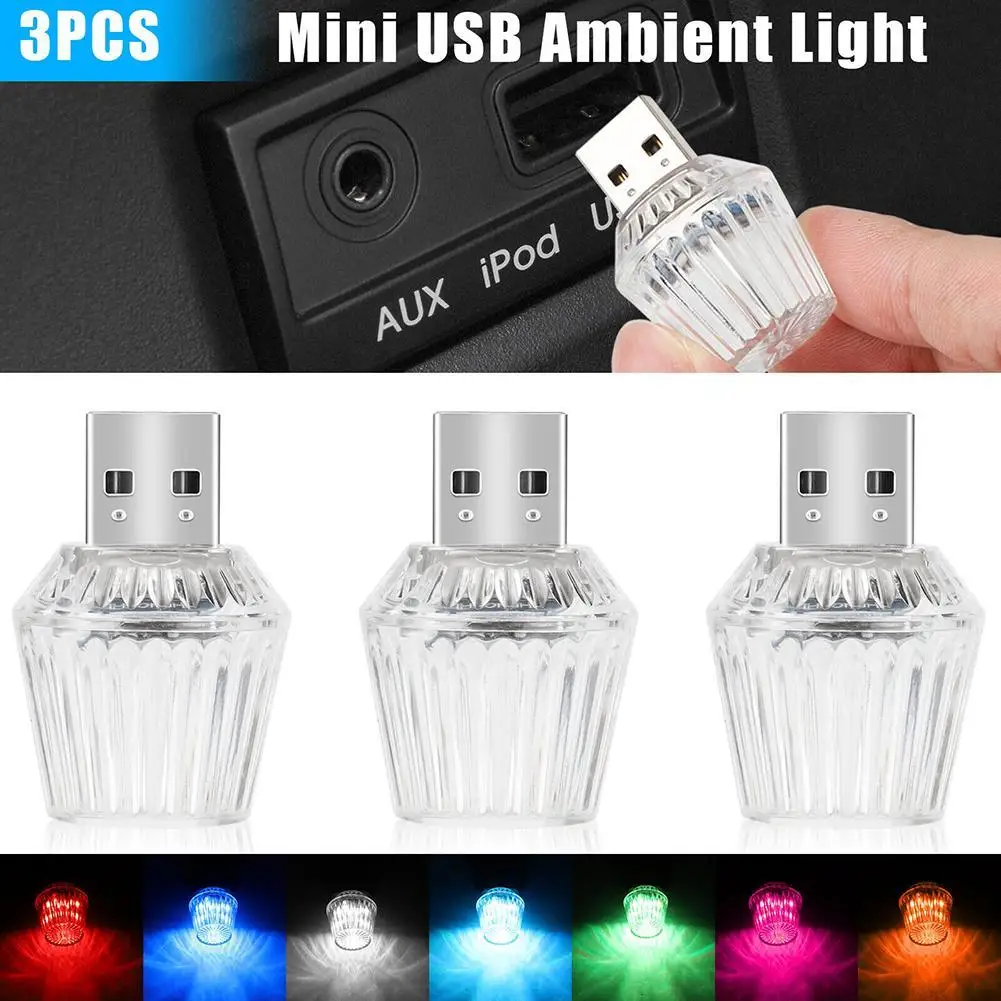 3 Pcs Car Mini USB LED Light 7 Colors Atmosphere Lamp Decorative Bulb Auto Interior Ambient Light 5V Universal Lamp
3 Pcs Car Mini USB LED Light 7 Colors Atmosphere Lamp Decorative Bulb Auto Interior Ambient Light 5V Universal Lamp