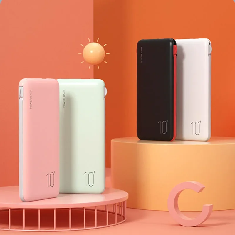 Портативное зарядное устройство 10000 мА · ч с USB-кабелем типа C для смартфонов iPhone, Samsung, Xiaomi, Huawei
Портативное зарядное устройство 10000 мА · ч с USB-кабелем типа C для смартфонов iPhone, Samsung, Xiaomi, Huawei