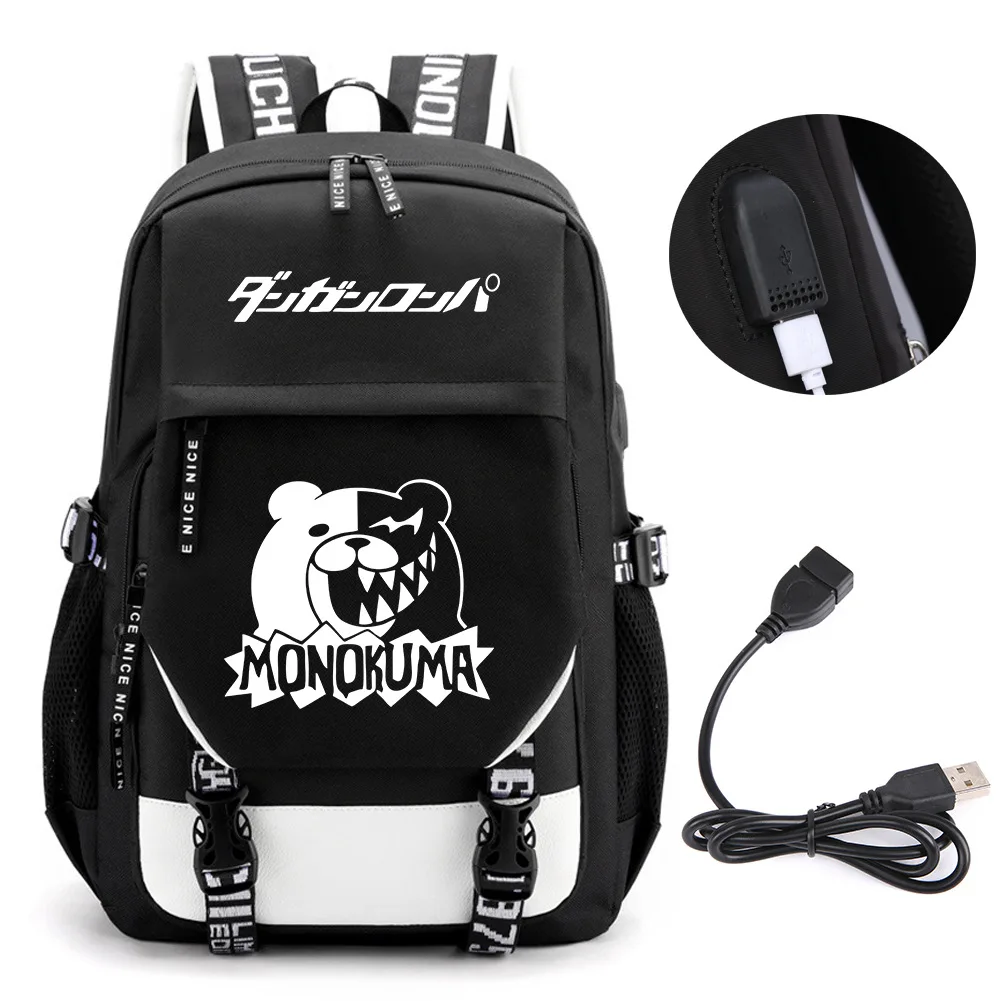 Рюкзак в стиле аниме Danganronpa Mono Kuma Bear школьные сумки для книг Mochila дорожная сумка с
