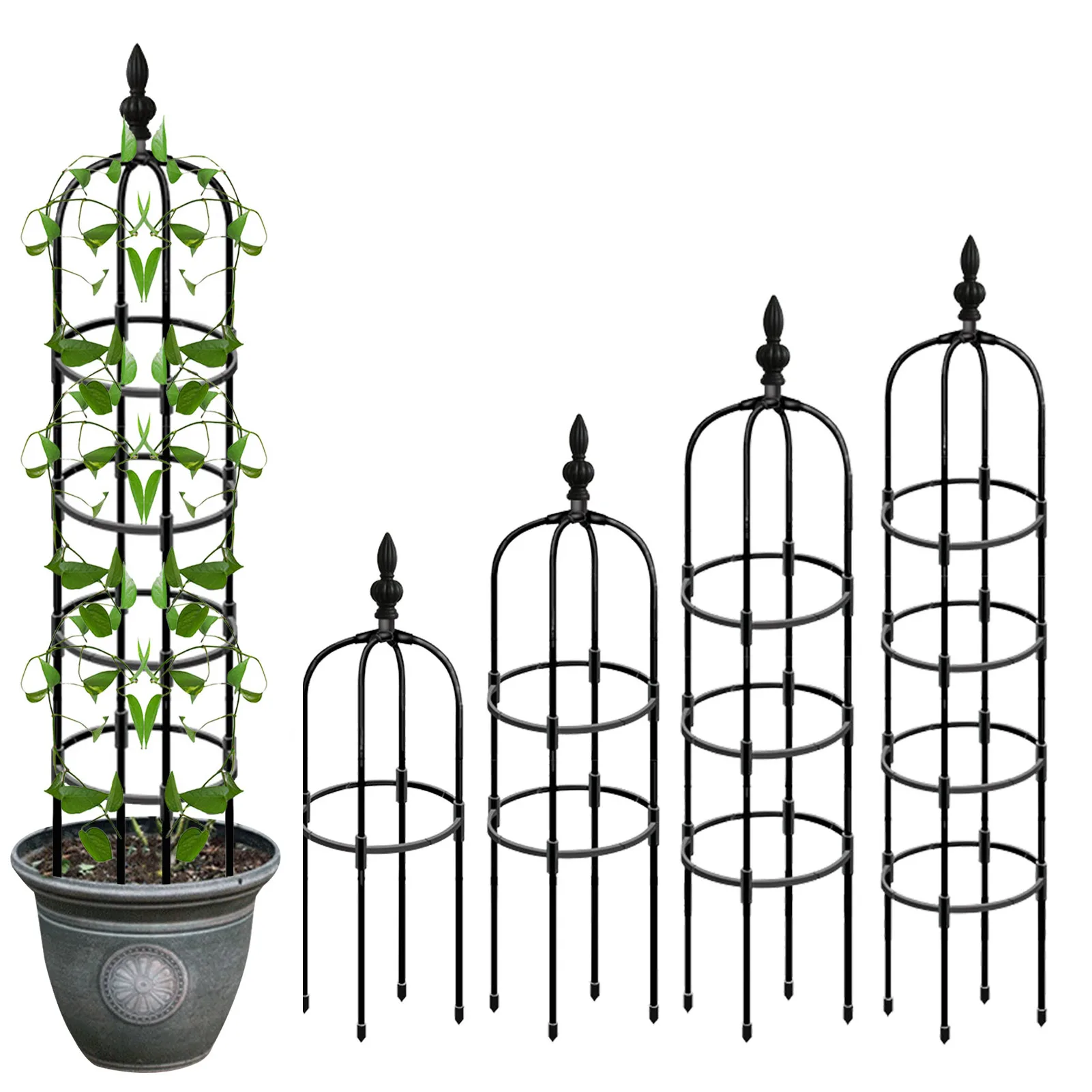 Obelisk Plant Climbing Plant Vine Rack Garden Plant Climbing Trellis Spliced Steel Flower Frame Stand Plant Potted Support Frame
Obelisk Plant Climbing Plant Vine Rack Garden Plant Climbing Trellis Spliced Steel Flower Frame Stand Plant Potted Support Frame
