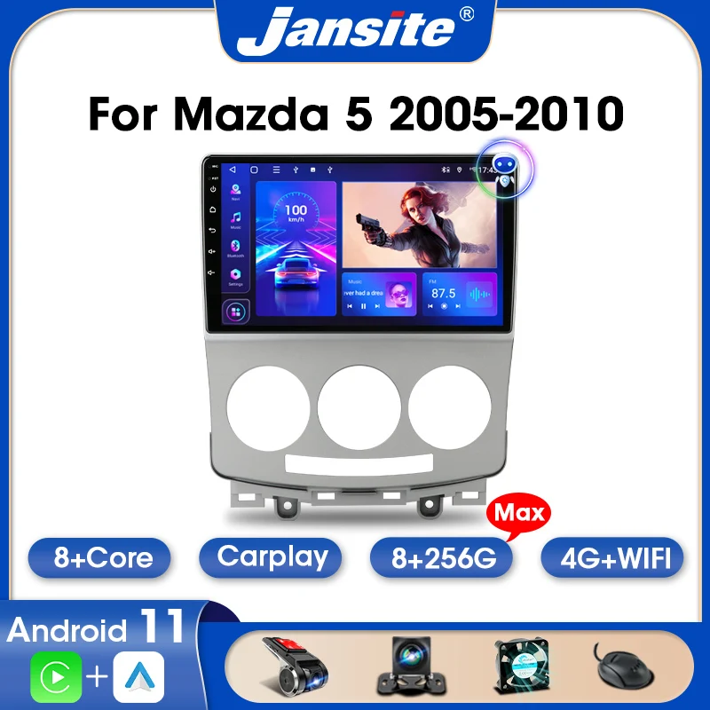 Jansite 2 Din Android 11.0 Car Radio For MAZDA 5 Mazda5 2005-2010 8G+256G Multimedia Video Player 4G+WIFI Carplay Headunit Audio
Jansite 2 Din Android 11.0 Car Radio For MAZDA 5 Mazda5 2005-2010 8G+256G Multimedia Video Player 4G+WIFI Carplay Headunit Audio