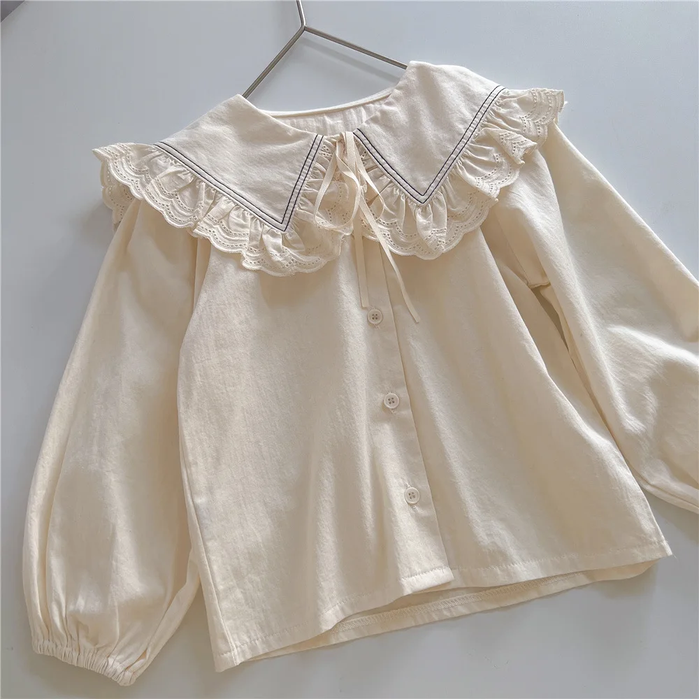 Long Sleeve Letter Lace Shirt Spring Children Korean Clothes Baby Girls Lapel Embroidery Toddler Chemise Fille Child Hemden Kids
Long Sleeve Letter Lace Shirt Spring Children Korean Clothes Baby Girls Lapel Embroidery Toddler Chemise Fille Child Hemden Kids