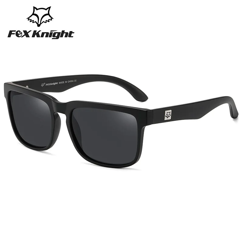 

new fashion Fox knight square Polarized sunglasses women men 2023 high quality aesthetic riding glasses retro mirror shades uv40