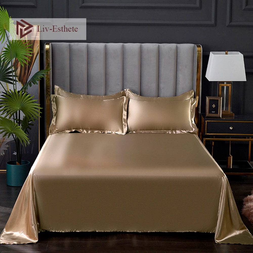 Liv-Esthete Dark Gold Satin Silk Flat Sheet Mattress Protector Cover Smooth Bedspread Bedding Sheet Pillowcase For Women Men
Liv-Esthete Dark Gold Satin Silk Flat Sheet Mattress Protector Cover Smooth Bedspread Bedding Sheet Pillowcase For Women Men