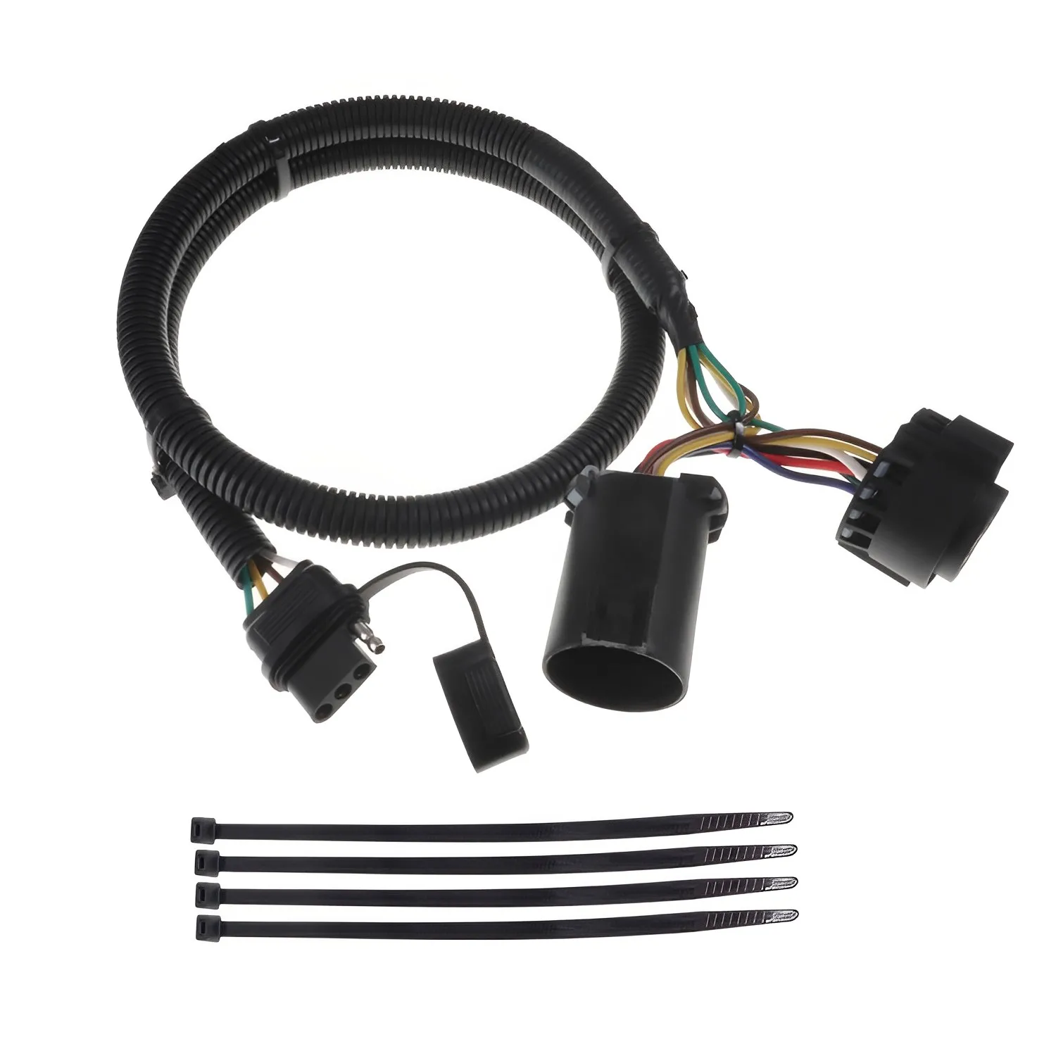 4 Way 12V Trailer Wiring Harness for Commercial Vehicle / Semi - trailer / Trailer with 7 Way Connector, Restraining Strap 
4 Way 12V Trailer Wiring Harness for Commercial Vehicle / Semi - trailer / Trailer with 7 Way Connector, Restraining Strap