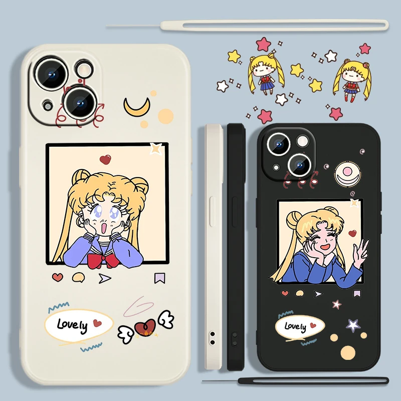 Anime Girl Sailor Moon For Apple iPhone 13 12 Mini 11 Pro XS MAX XR X 8 7 6S SE Plus Liquid Rope Silicone Phone Case Capa Cover
Anime Girl Sailor Moon For Apple iPhone 13 12 Mini 11 Pro XS MAX XR X 8 7 6S SE Plus Liquid Rope Silicone Phone Case Capa Cover