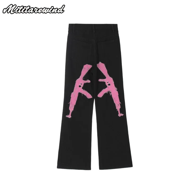 Hip Hop Straight High Street Casual Jeans Loose Full Length Trousers Four Seasons American Patchwork Letter Print Men Pants
Hip Hop Straight High Street Casual Jeans Loose Full Length Trousers Four Seasons American Patchwork Letter Print Men Pants