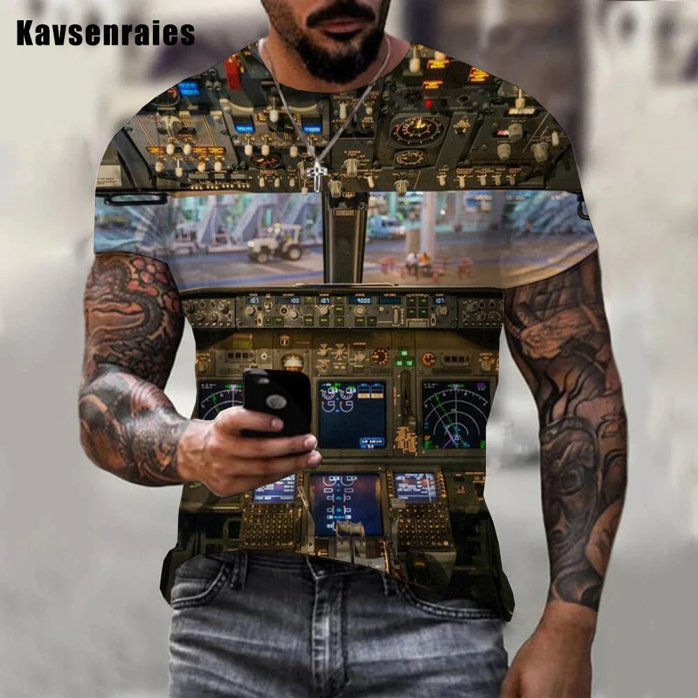 2022 New Aircraft Cockpit 3D Print T-shirt Men Women Summer Fashion Casual Short Sleeve Harajuku Streetwear Oversized Tops
2022 New Aircraft Cockpit 3D Print T-shirt Men Women Summer Fashion Casual Short Sleeve Harajuku Streetwear Oversized Tops