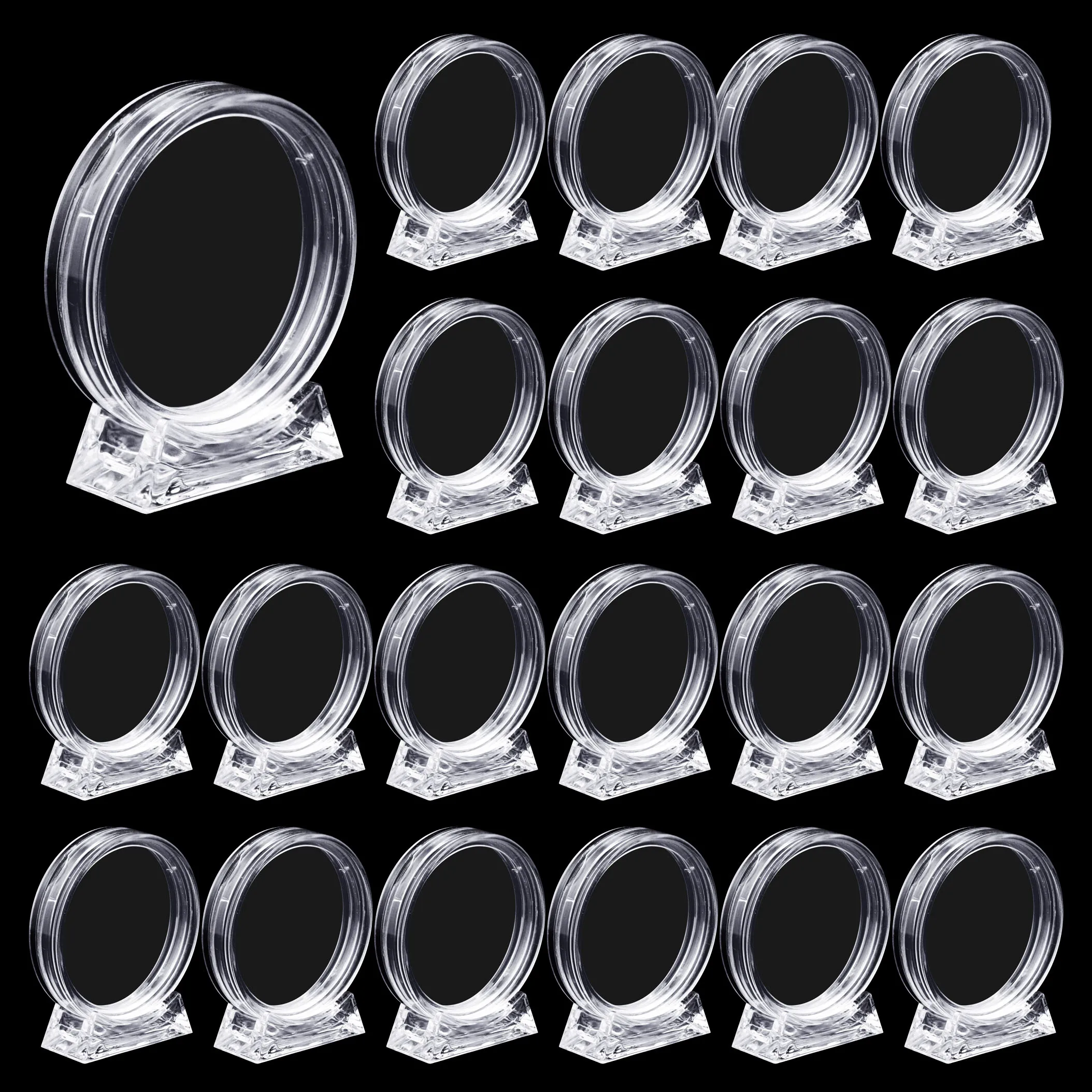 21 Packs Challenge Coin Display Holder Capsules with Stand Commemorative Coins Home Decorations 
21 Packs Challenge Coin Display Holder Capsules with Stand Commemorative Coins Home Decorations