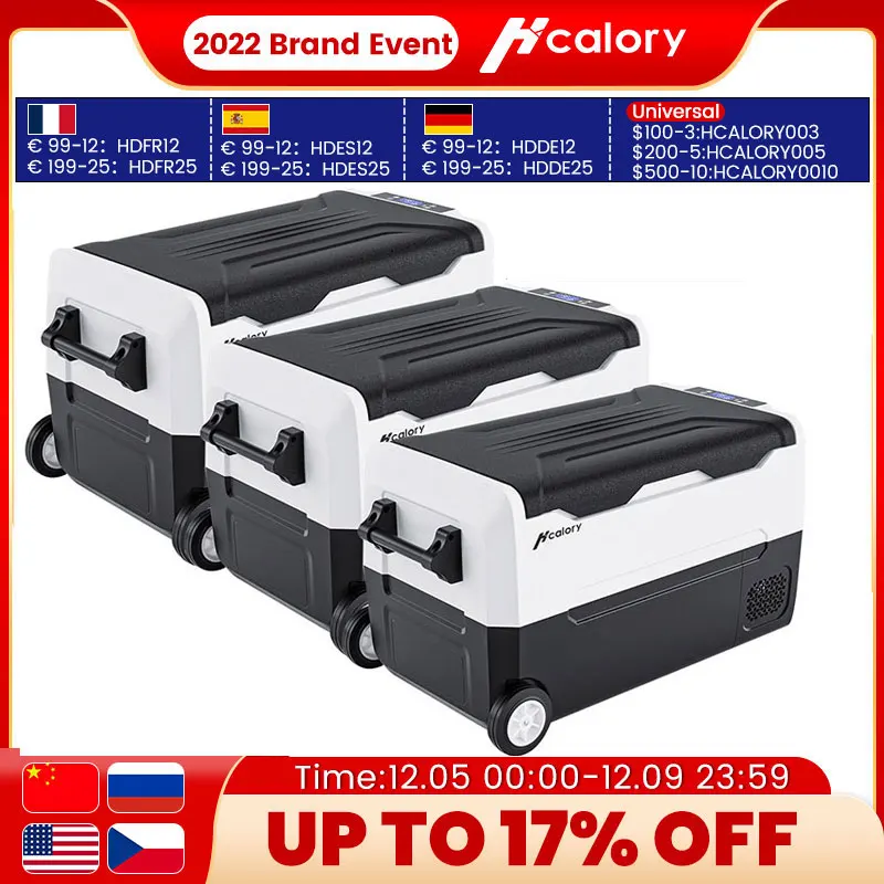 Hcalory 20-45L Car Refrigerator 12V/24V Portable Cooler Car Fridge 45W Compressor Freezer Cool For Home Travel Motorhome Camping
Hcalory 20-45L Car Refrigerator 12V/24V Portable Cooler Car Fridge 45W Compressor Freezer Cool For Home Travel Motorhome Camping
