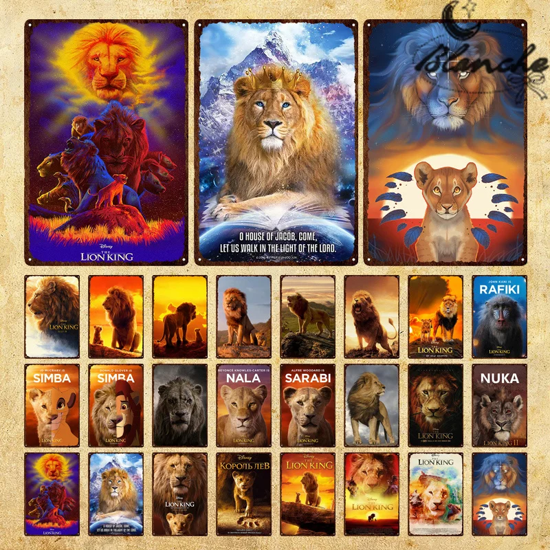 Disney Metal Iron Lion King Film Grassland Landscape Animal Painting Tin Sign Plate Wall Art Picture For Living Room Home Decor
Disney Metal Iron Lion King Film Grassland Landscape Animal Painting Tin Sign Plate Wall Art Picture For Living Room Home Decor
