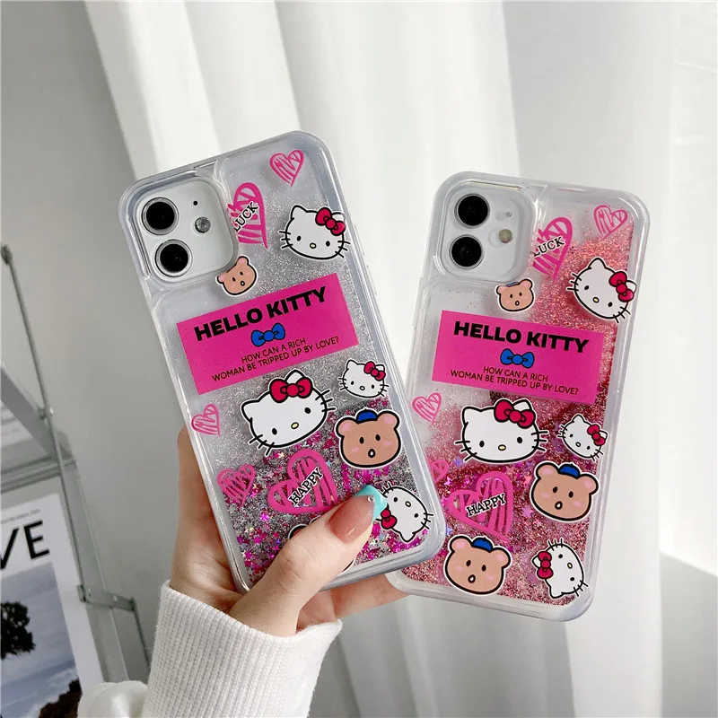 Hello Kitty Glitter Powder Quicksand Transparent Silicone Phone Case for iPhone 13pro Max/12/11 iPhone Xs/X Series
Hello Kitty Glitter Powder Quicksand Transparent Silicone Phone Case for iPhone 13pro Max/12/11 iPhone Xs/X Series