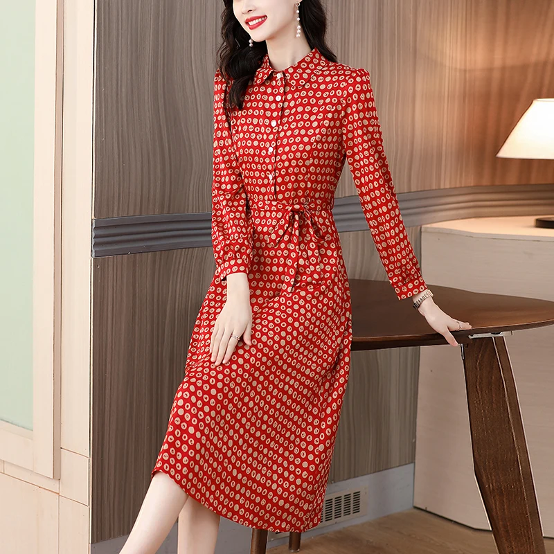 2022 New Fashionable Colorful Silk Dress Women's Autumn Gentle Elegant Women's Long Sleeve Printed Elegant Holiday Dress
2022 New Fashionable Colorful Silk Dress Women's Autumn Gentle Elegant Women's Long Sleeve Printed Elegant Holiday Dress