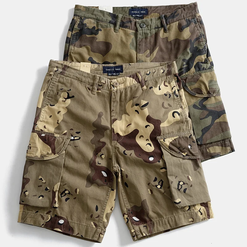 Summer New Men's camo casual casual loose cotton straight-tube cargo shorts multi-pocket pants 
Summer New Men's camo casual casual loose cotton straight-tube cargo shorts multi-pocket pants
