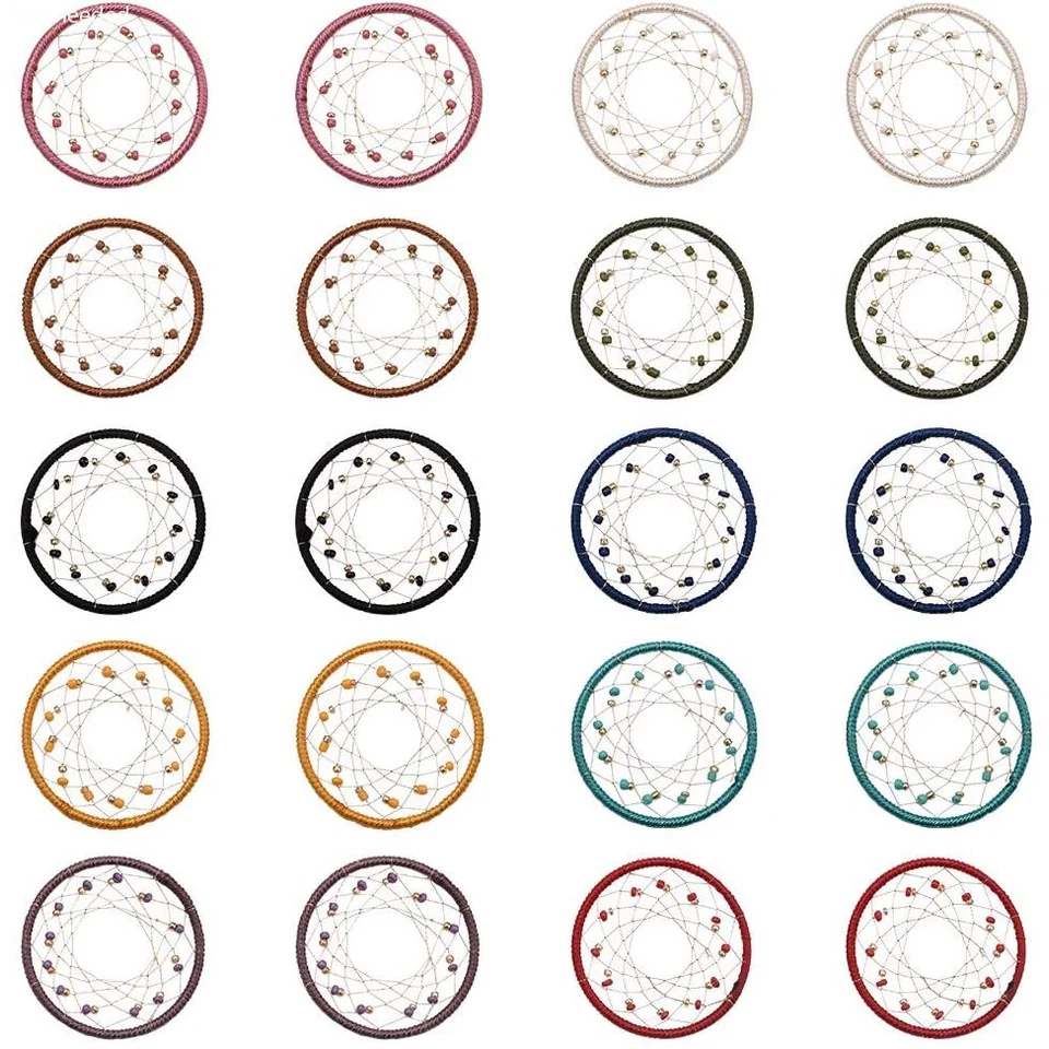 20Pcs 10 Colors Dream Catcher Woven Charm Pendant with Nylon Cord Beads Woven Feather Charm Pendants for Jewelry Findings Making
20Pcs 10 Colors Dream Catcher Woven Charm Pendant with Nylon Cord Beads Woven Feather Charm Pendants for Jewelry Findings Making