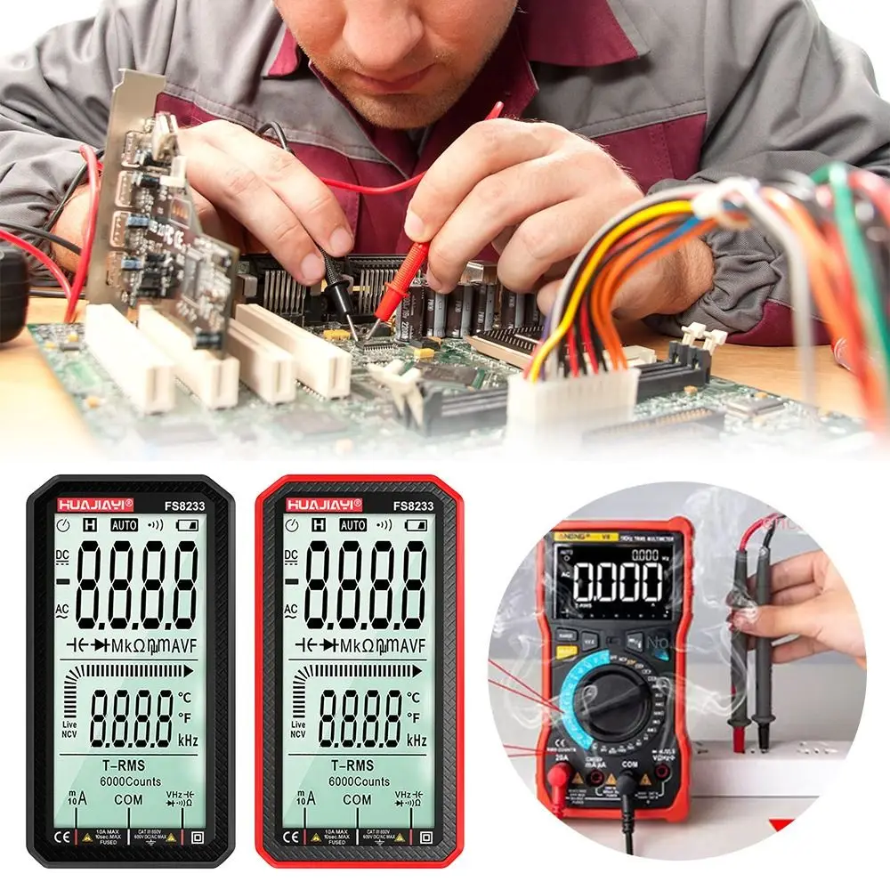 Portable Large Screen AC/DC Voltage Current OHM Voltage Meter Intelligent Tester Digital Multimeter TRMS Auto Ranging
Portable Large Screen AC/DC Voltage Current OHM Voltage Meter Intelligent Tester Digital Multimeter TRMS Auto Ranging