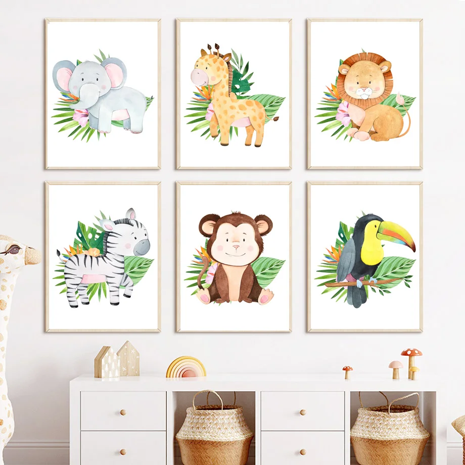 Cute Safari Animals Lion Giraffe Zebra Elephant Wall Art Print Canvas Painting Nordic Poster Wall Pictures Baby Kids Room Decor
Cute Safari Animals Lion Giraffe Zebra Elephant Wall Art Print Canvas Painting Nordic Poster Wall Pictures Baby Kids Room Decor