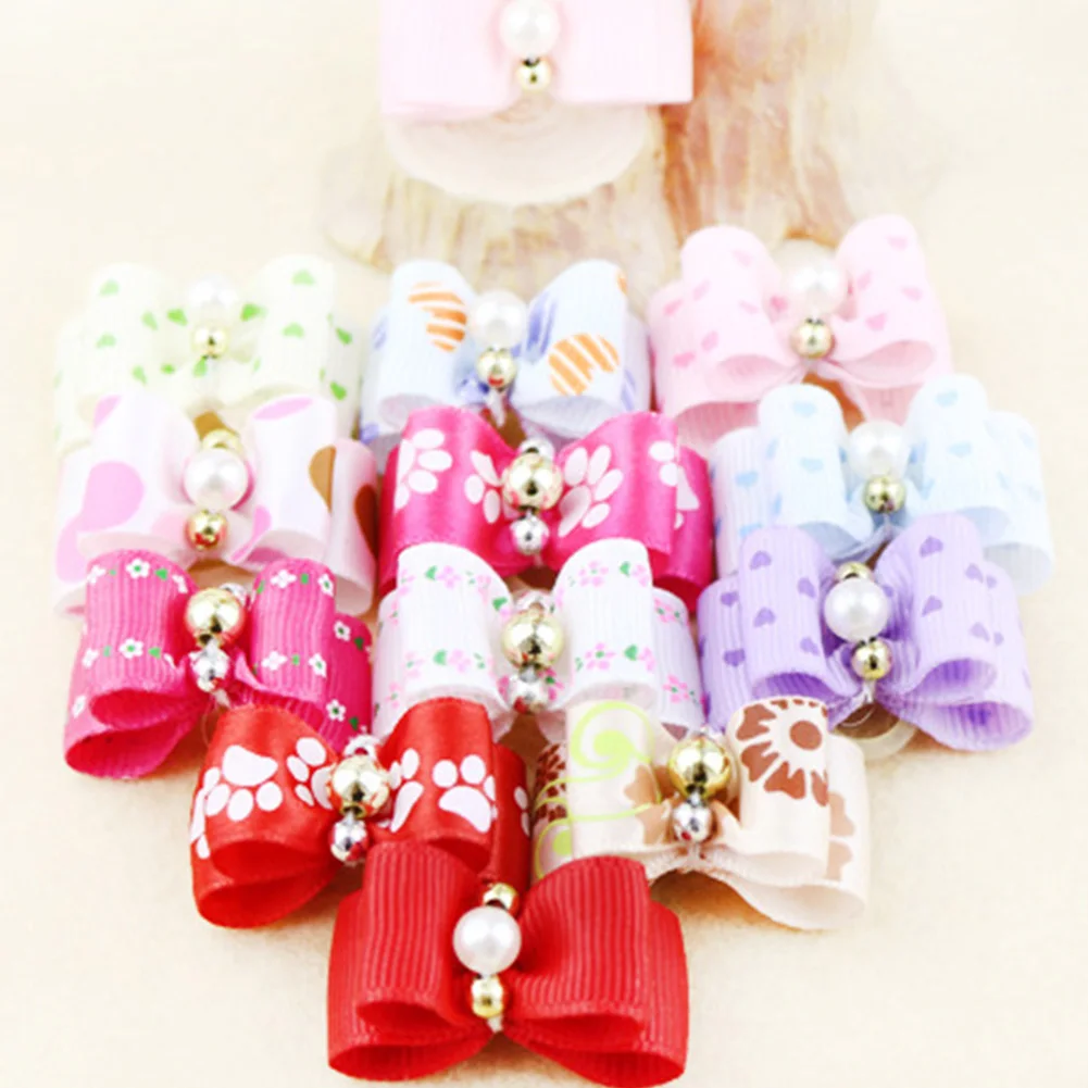 10pcs Decoration Double Layer Handmade Dog Cat Mini Printed Pearl Cute Grooming Accessories Pet Bowknot 
10pcs Decoration Double Layer Handmade Dog Cat Mini Printed Pearl Cute Grooming Accessories Pet Bowknot