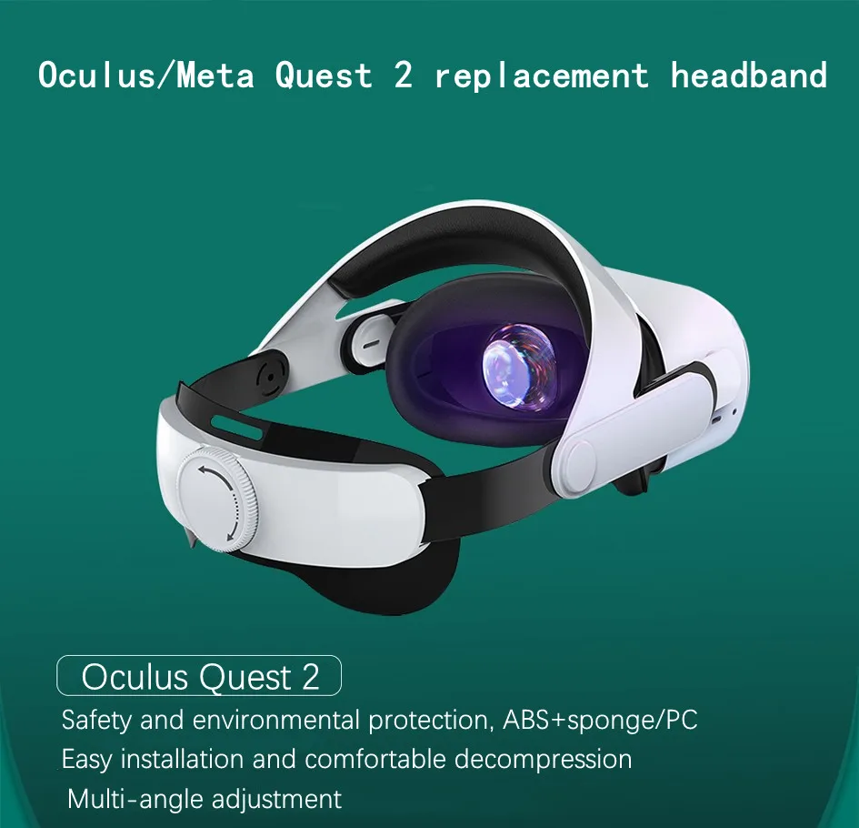 Suitable for Oculus Quest2 VR glasses, comfortable head wear, adjustable balance, no pressure on the face, even force rise
Suitable for Oculus Quest2 VR glasses, comfortable head wear, adjustable balance, no pressure on the face, even force rise
