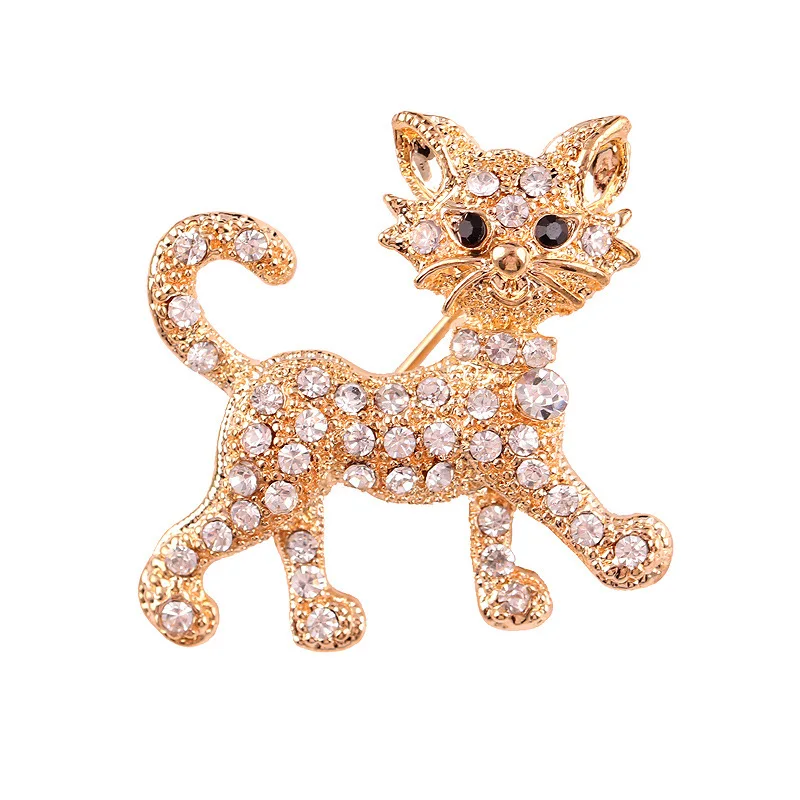 Crystal Rhinestone Cat Brooch Pin Rose Gold Shining Brooches for Women Girls Animal Kitten Lapel Pin Dress Suit Scarft Jewelry
Crystal Rhinestone Cat Brooch Pin Rose Gold Shining Brooches for Women Girls Animal Kitten Lapel Pin Dress Suit Scarft Jewelry