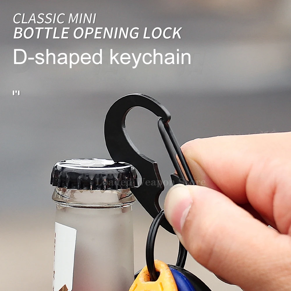 EDC D-shaped Buckle Metal Mountaineering Keychain Multi-functional Bottle Opener Spring Hook Backpack Auxiliary Clasp
EDC D-shaped Buckle Metal Mountaineering Keychain Multi-functional Bottle Opener Spring Hook Backpack Auxiliary Clasp