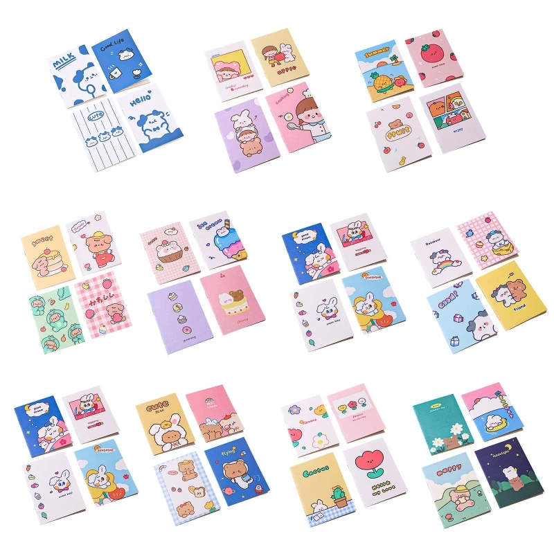 

Portable Journal Notepad Cute Pocket Notebook 32 Pages Lined Thick Paper Korean Stationary Students Present Class Reward