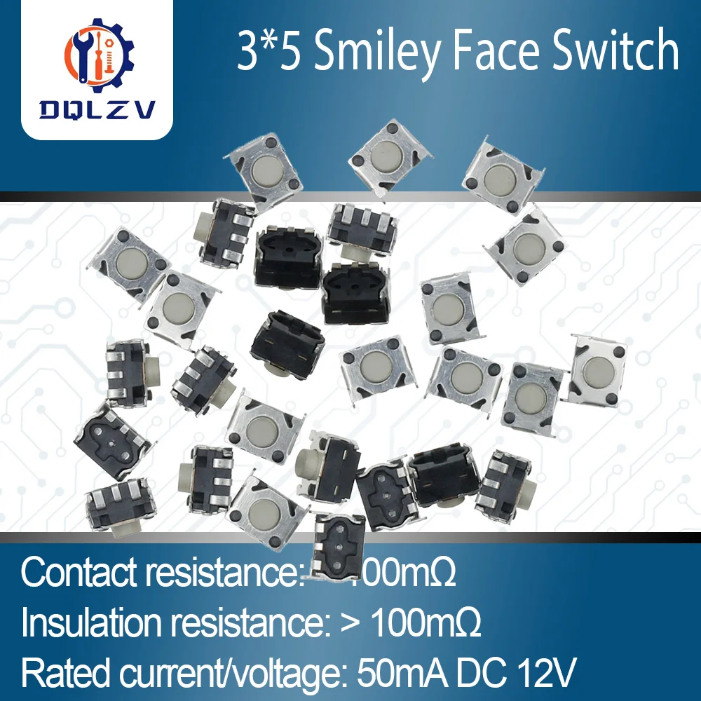 50 шт. сенсорный переключатель 3*5 переключатель со смайликом 3,5 ч боковой пресс микро-кнопка с кронштейном
50 шт. сенсорный переключатель 3*5 переключатель со смайликом 3,5 ч боковой пресс микро-кнопка с кронштейном