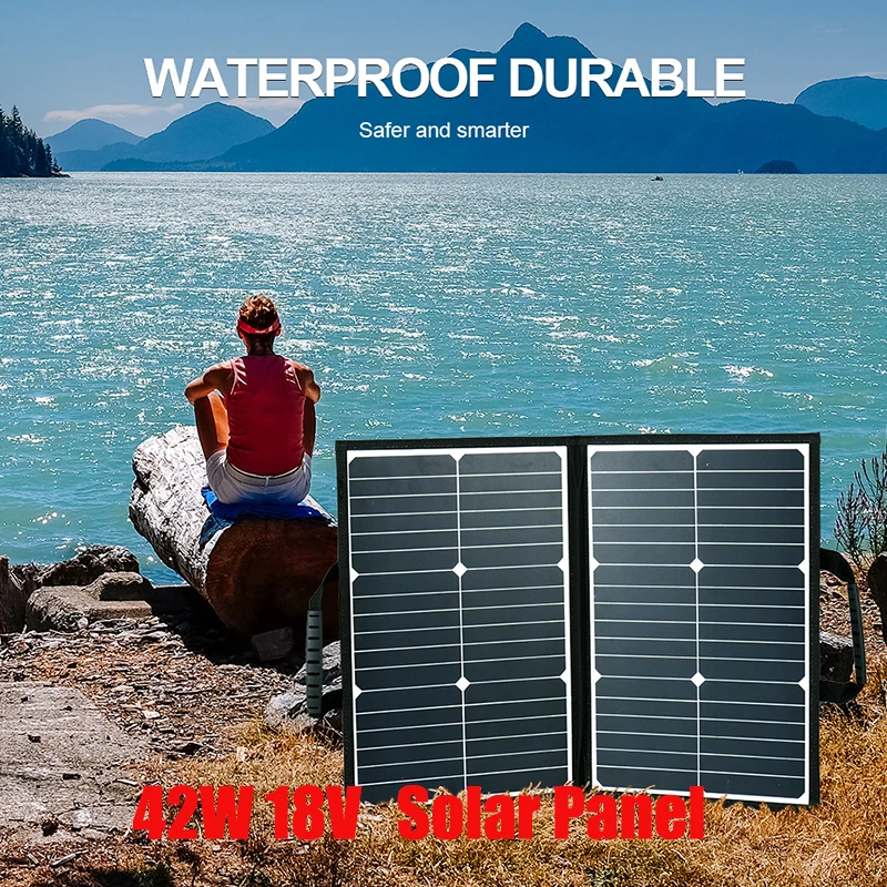 42W 12V 18V Solar Panel Kit Complete Camping Foldable Solar Power Station Portable Generator Charger for Car Boat Caravan Camp
42W 12V 18V Solar Panel Kit Complete Camping Foldable Solar Power Station Portable Generator Charger for Car Boat Caravan Camp