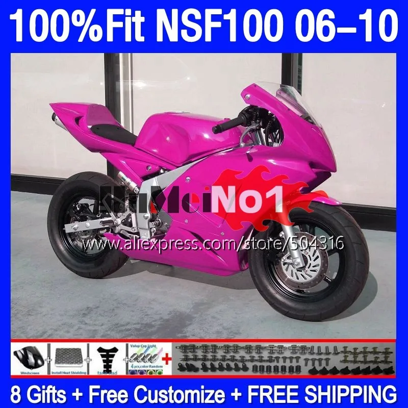 

Fiberglass Race For HONDA NSF 100 NSF100 06 07 08 09 10 167MC.102 NSF-100 2006 2007 2008 2009 2010 Injection Fairing glossy rose